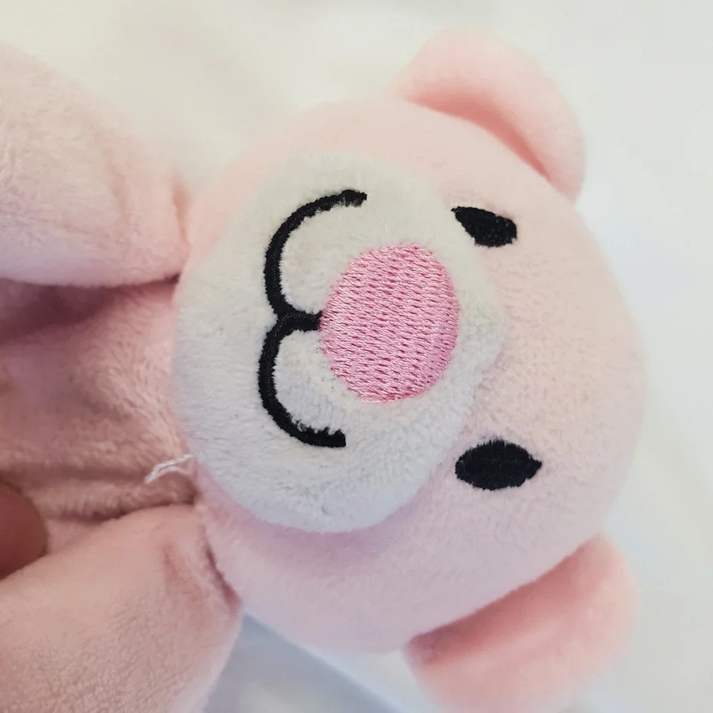 Little Beginnings Lovey Security Blanket Pink Bear Minky Dots Baby 12